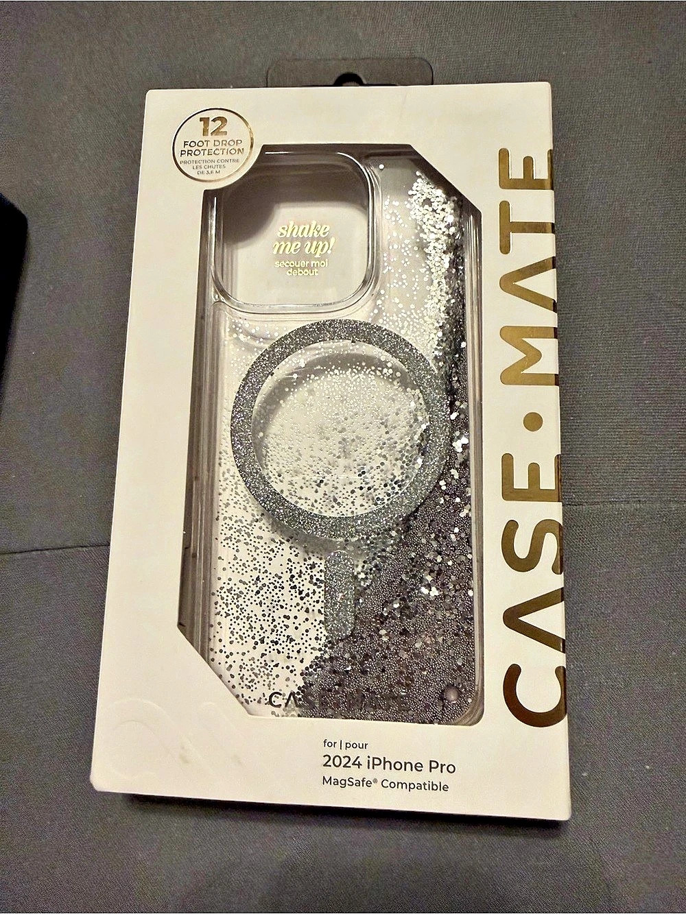 CASE-MATE MagSafe Compatible Case for iPhone 16 Pro Clear & Silver MagSafe